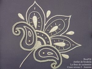 Brod'Or - Atelier de broderie - La fleur de cachemire - Cours niveau 2 - Journee