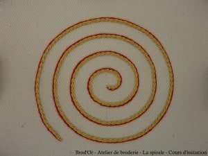 Brod'Or - Atelier de broderie - La spirale - Cours d'initiation