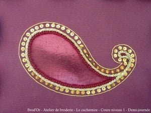 Brod'Or - Atelier de broderie - Le cachemire - Cours niveau 1 - Demi-journee