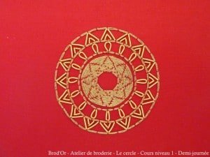 Brod'Or - Atelier de broderie - Le cercle - Cours niveau 1 - Demi-journee