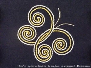 Brod'Or - Atelier de broderie - Le papillon - Cours niveau 1 - Demi-journee