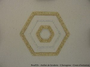 Brod'Or - Atelier de broderie - L'hexagone - Cours d'initiation