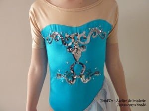 Brod'Or - Atelier de broderie - Justaucorps brodé (détail)