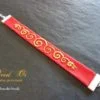 Bracelet brodé "Les spirales" coloris rouge