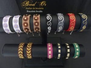 Brod'Or - Atelier de broderie - Bracelets brodés