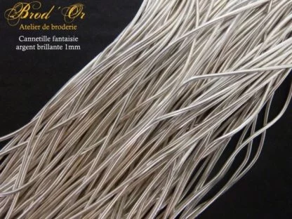 Cannetille fantaisie argent brillante 1mm