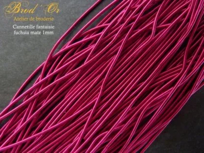 Cannetille fantaisie fuchsia mate 1mm