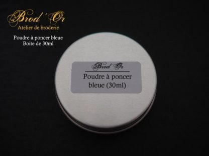 Brod'Or - Atelier de broderie - Poudre à poncer bleue - boîte 30ml