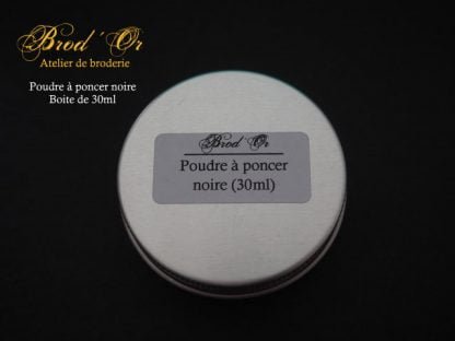 Brod'Or - Atelier de broderie - Poudre à poncer noire - boîte 30ml