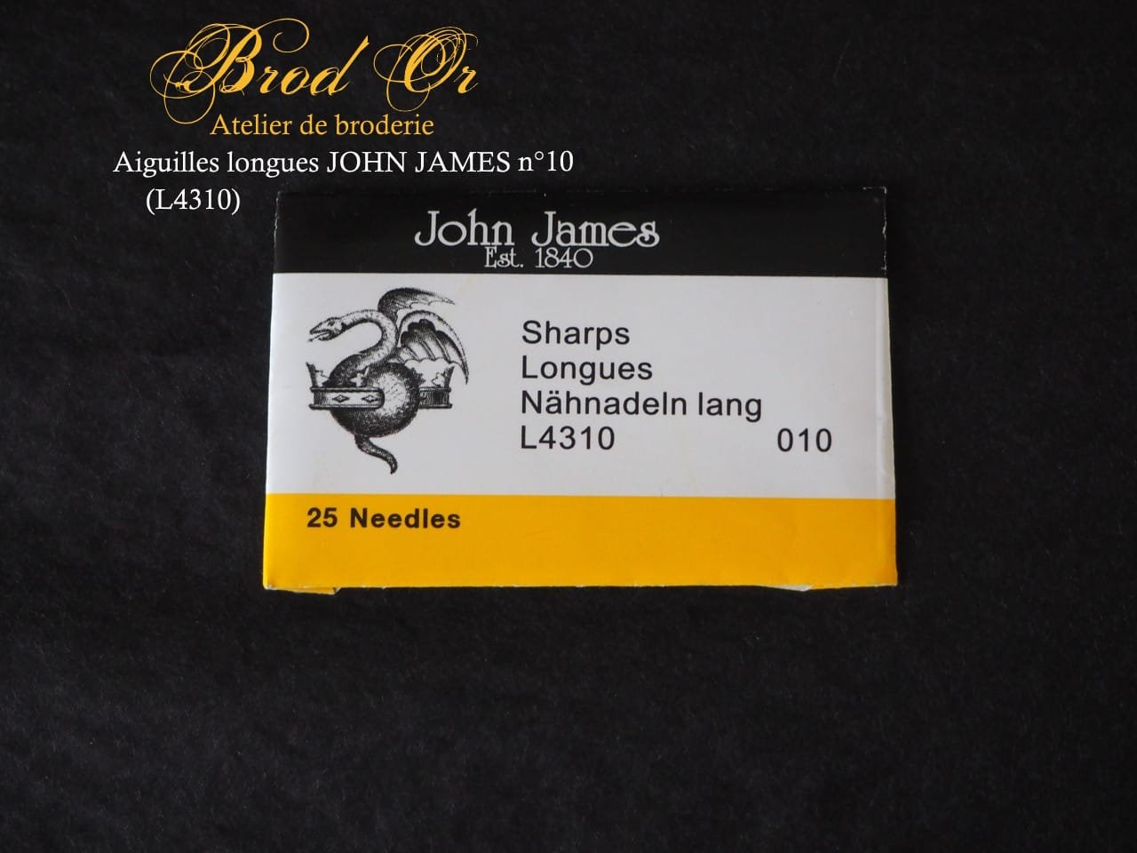 Lot D'aiguilles à Chenille JOHN JAMES N°26 - Fabriqué En Angleterre - Neuf