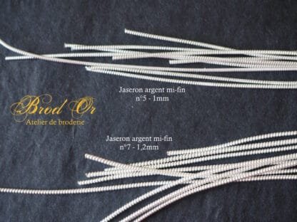 Brod'Or - Atelier de broderie - Jaseron argent mi-fin