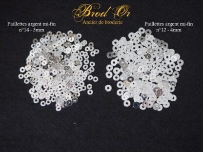 Brod'Or - Atelier de broderie - Paillettes métal argent mi-fin